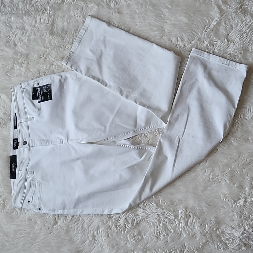 Jones New York White Straight Leg Pants